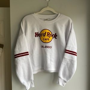 Hard Rock Cafe cropped crewneck